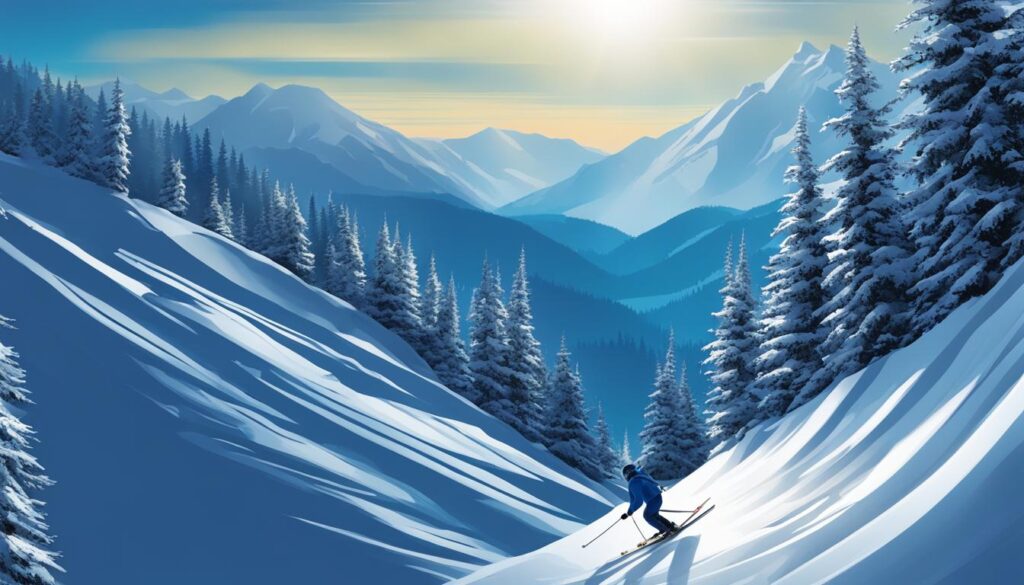 man skiing down a snow-covered mountain